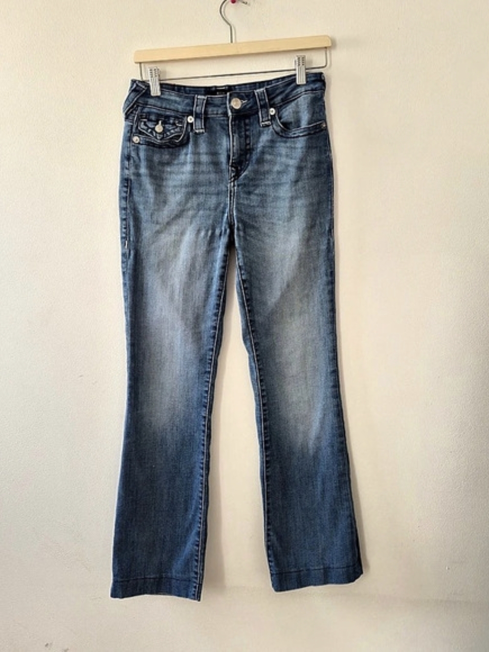 True Religion Becca Mid Rise Bootcut Jeans Blue Waist 28